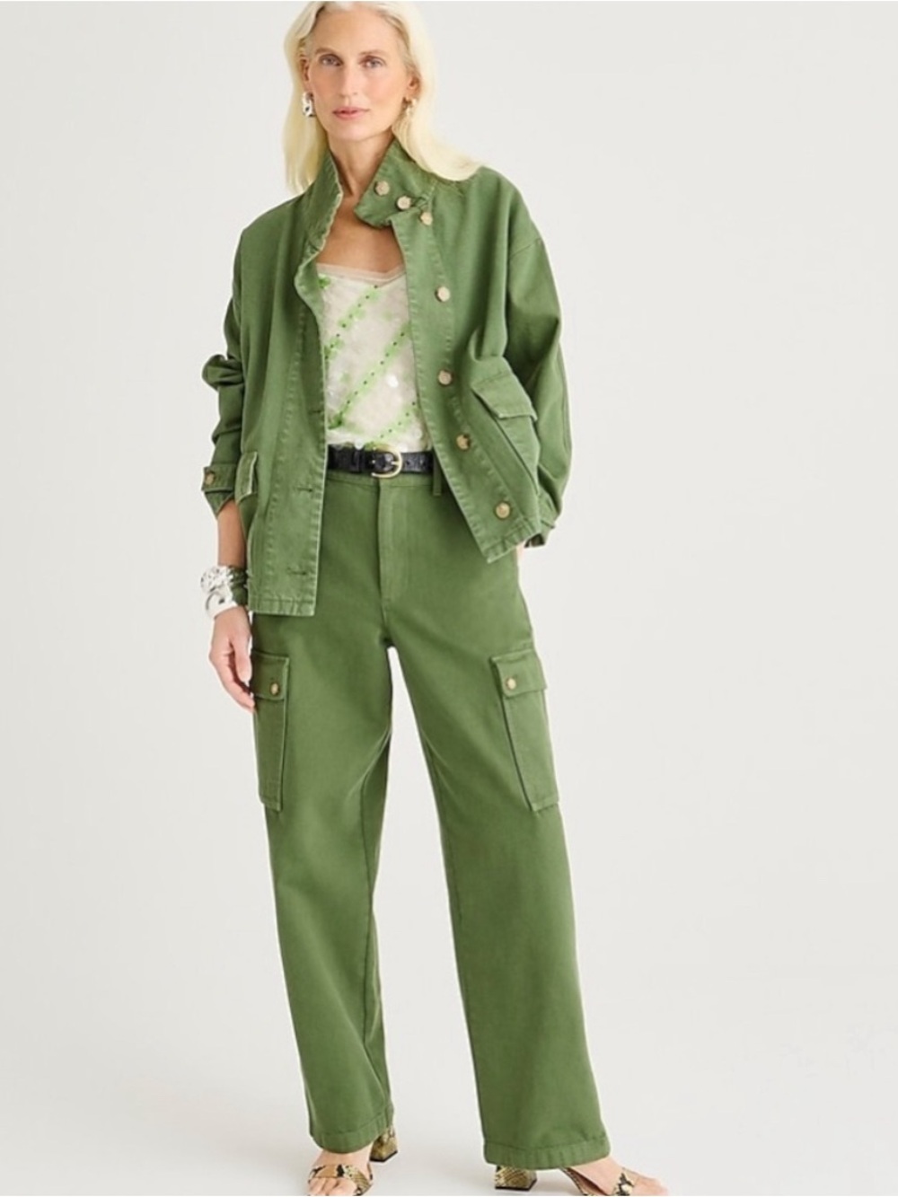 NEW J.Crew Relaxed cargo pant in heavyweight twill 31